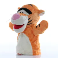 Disney Anime Cartoon Tigger ตุ๊กตาหุ่นมือเด็ก Ventriloquist ถุงมือตุ๊กตาขยับปาก Tigger และผองเพื่อน-Huidkeir