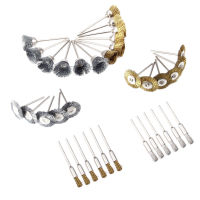 DRELD 36Pcslot Brass Steel Wire Brush Polishing Wheels Set Kit for Wood Metal Cleaning Rotary Tool Drill Bit 2.35mm Shank