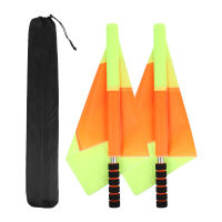 2pcs Hockey With Storage Bag Colorful Soccer Linesman Fair Play Waterproof Referee Flag Football Training Equipment Accessories