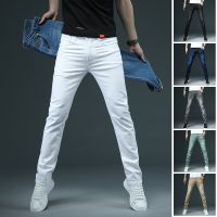 【YD】 2022 New Mens Jeans Fashion Elastic Cotton Denim Pants Male Brand Clothing Gray