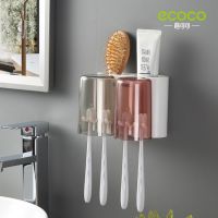 ECOCO ที่ใส่แปรงสีฟันติดผนังไฟฟ้าจัดระเบียบที่ใส่แปรงสีฟันในห้องน้ำในห้องน้ำชุดอุปกรณ์ห้องน้ำอุปกรณ์เสริมในบ้าน