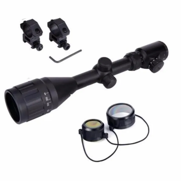 624X50 AOE Riflescope Adjustable Green Red Dot Hunting Light Tactical