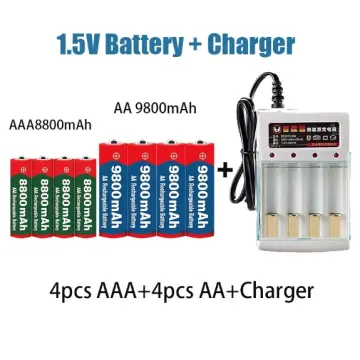 Rechargeable AAA Batteries AAA 1.5V 8800mAh Solar Light Torch Powerful  Battery