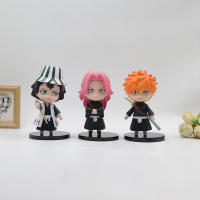 6pcs Cartoon Bleach Figures Toy Delicate and Compact Decorative Model Toy for Kids Boys Girls Birthday Gifts