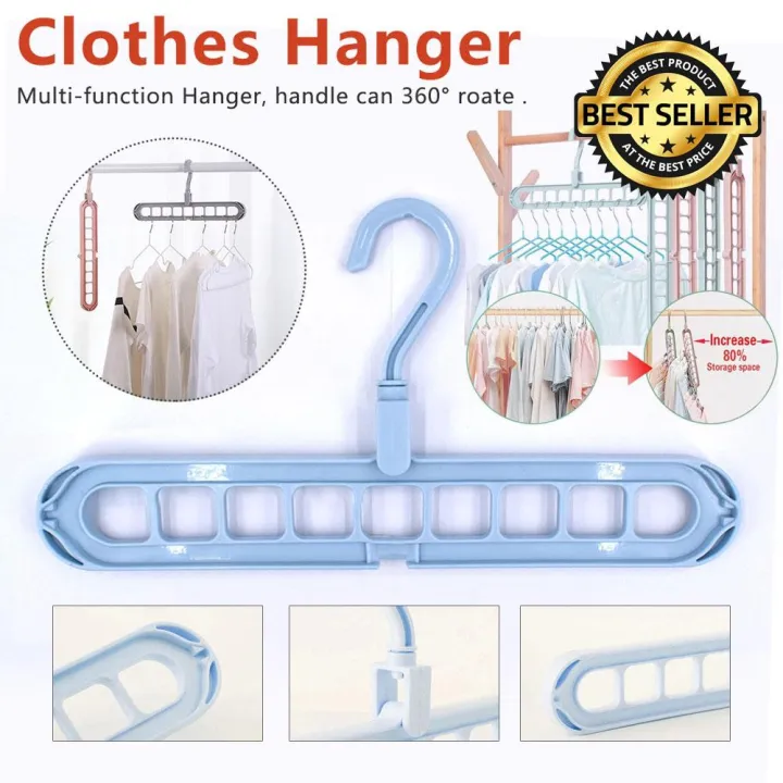 Plastic Hanger Hooks Storage Rack Adjustable Antislip Lazada PH