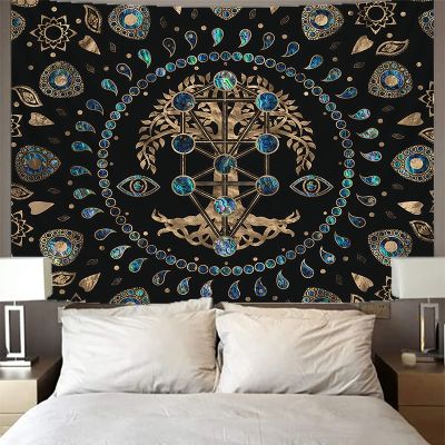 Tarot Brand Mysterious Tree of Life Mushroom Forest Sun and Moon Decoration Tapestry Bohemian Home Dorm Dream Decoration