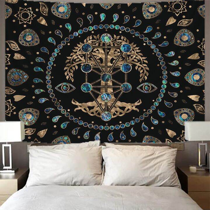 tarot-brand-mysterious-tree-of-life-mushroom-forest-sun-and-moon-decoration-tapestry-bohemian-home-dorm-dream-decoration