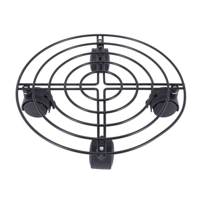 Metal Plant Flower Pot Stand Trolley Caddy on Wheels Indoor Outdoor