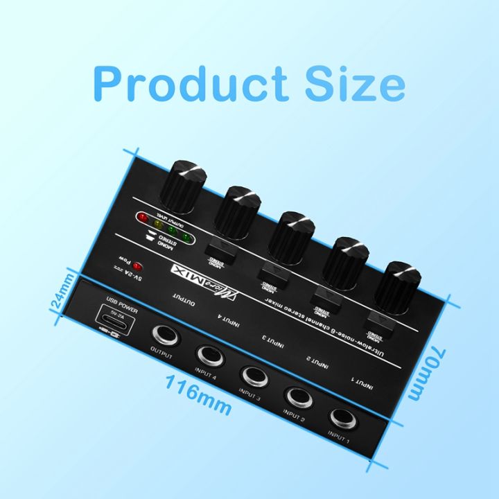 1-piece-4-channels-audio-mixer-portable-ultra-low-noise-mixer-mini-stereo-mixer-audio-usb-mixer-for-recording-studio-black