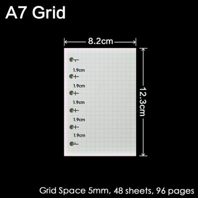 (สมุดบันทึกและแผ่น) คุณภาพสูงโน้ตบุ๊คตัวยึดแหวน A7เติม6รูสมุดโน๊ตปกหนังไดอารี่หลักในกระดาษ100G