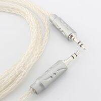 Viborg 100% Pure Silver 3.5MM To 3.5MM AUX Cable Top Graded Audio Upgrade Headphone Mobilephone Wire