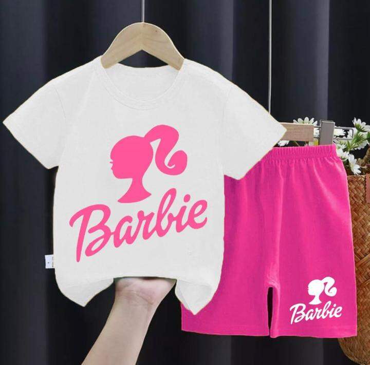 CANTK-MODEL BAJU ANAK CEWEK KEKINIAN MOTIF BARBIE BUAT USIA 1-5 TAHUN