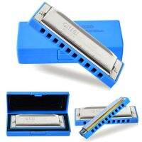 10หลุมคีย์ฮาร์โมนิก้าสีน้ำเงินของ C Armonica Diatonica โอคาริน่า Blues Harp Harpa Music Instrumento Gaita Diatônica