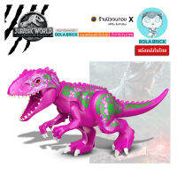 Bola Brick ตัวต่อเลโก้ไดโนเสาร์ Rose Red Tyrannosaurus (ไม่มีกล่อง)