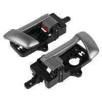 4X Left +Right Side Interior Inner Door Handle for 2007-2012 Hyundai Santa Fe with Gray Knob 82610-2B010 82620-2B010