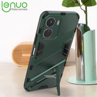 Lenuo เคสแนวพังก์สำหรับ VIVO Y16ฝาหลังแปดสีกันตกและป้องกันการลื่นขาตั้งโทรศัพท์ฝาครอบปกป้องเลนส์แบบคู่รัก