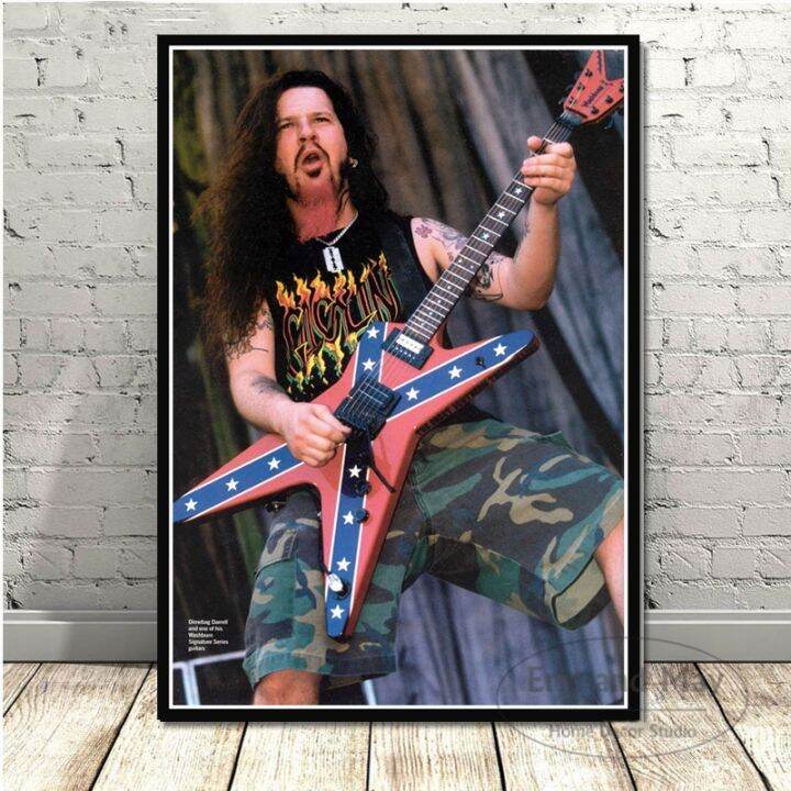 โอซี-อุรุกวัย-dimebag-เพลงวงดนตรีร็อก-darrell-กีตาร์โลหะผ้าใบวาดภาพโปสเตอร์และภาพพิมพ์โปสเตอร์โบราณของตกแต่งบ้านสำหรับตกแต่ง