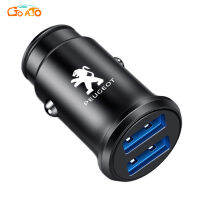 GTIOATO หัวชาร์จในรถ 2พอร์ต USB หัวชาร์จเร็ว ที่ชาร์จแบตในรถยนต์ 12-24V สำหรับ Peugeot 406 3008 2008 405 5008 306 206 408