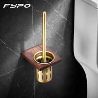 Fypo Aluminium Toilet Brush Sets Wall Mounted Toilet Brush With Holder For Bathroom Cleaning Tools Bathroom Accessories