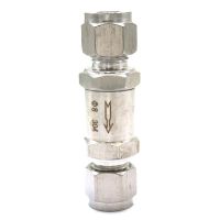 [HOT] Fit 8mm OD Tube 304 Stainless Steel One Way Check Valve Non return in Line Compression Valve