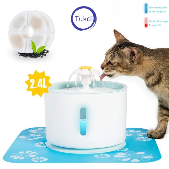 ส่งฟรี-น้ำดื่มเเมว-led-น้ำพุแมวสัตว์เลี้ยงอัตโนมัติ-ที่ให้อาหารสัตว์น้ำปรับได้น้ำ-เงียบมาก-เหมาะสำหรับสุนัขและแมว