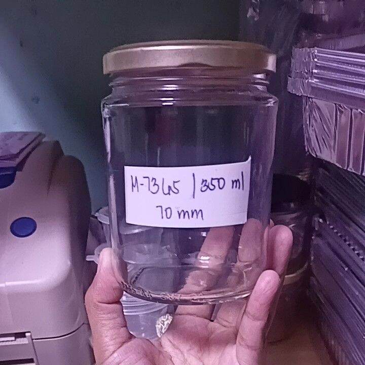 M7365 GLASS JAR 350 ML WITH PLASTIC SEALER Lazada PH