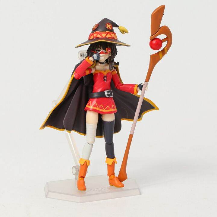 ชุดของขวัญของเล่นแบบจำลองตุ๊กตาขยับแขนขาได้-figma-407-konosuba-megumin-รูปตุ๊กตา