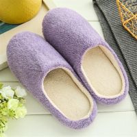 【cw】 COOTELILI Slippers With Faux Fur Flat Shoes Keep Warm Woman Flats 36-45 ！