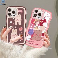 เคส Rxuan Redmi 12 A2 Redmi Note A1 12 Pro Note 11 Note11S 12C 10C 10 10A 9C 9A 9T Note10 5G 10S Note9 Note8 Poco M3Pro X3น่ารักกล่องหมีเด็กผู้หญิงที่เป็นมิตรกับขอบลอนเคสคู่ TPU