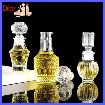 Transparent Creative Whiskey Decanter Set Bottle with 2 Wine