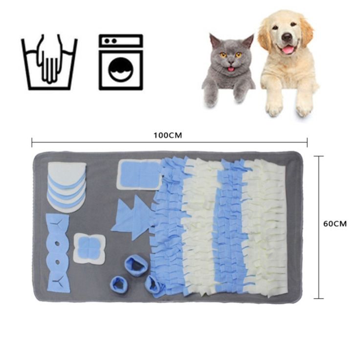 dog-feeding-mat-pet-snuffle-pad-puppy-nosework-treats-mats-slow-feeder-sniffing-pads-for-foraging-ป้องกันโรคอ้วน