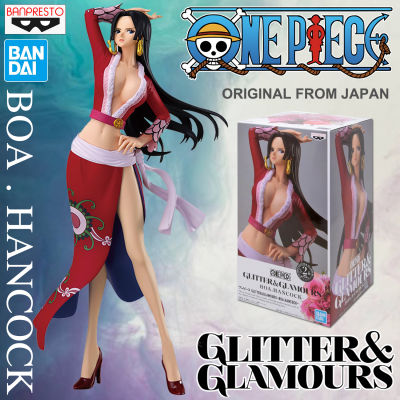 งานแท้ 100% Bandai Banpresto จากการ์ตูนเรื่อง One Piece วันพีซ เต็มพิกัดสลัดจอมลุย วันพีช Boa Hancock โบอา แฮนค็อก องค์หญิงอสรพิษ จักรพรรดินีโจรสลัด ชุดสีแดง Red Costume Glitter &amp; Glamours Ver Original Figure Genuine from japan ฟิกเกอร์ โมเดล ตุ๊กตา