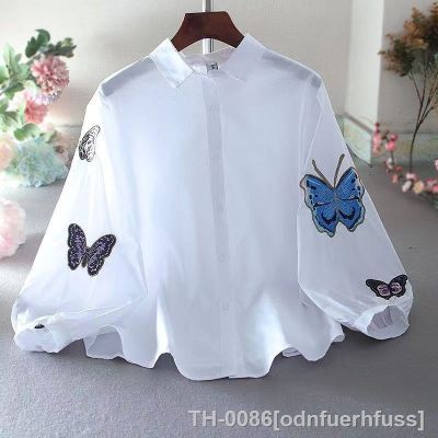∈❒♤ Blusas de maternidade bordado borboleta para mulheres grávidas camisas listra branca verão Top roupas plus size