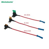 MOTOBOTS Auto Blade Fuse Holder Add-a-circuit TAP Adapter 5A/5A/30A Mini/Small/Medium ATM APM Blade Standard Car Fuse Box Wire