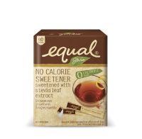 Equal Stevia 40 Sticks อิควล สตีเวีย ผลิตภัณฑ์ให้ความหวานแทนน้ำตาล 1 กล่อง มี 40 ซอง