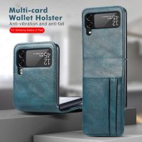 ♀☃ Anti-Scratch Slim Leather Wallet Case for Samsung Galaxy Z Flip3 5G Flip 3 ZFlip3 with Card Holder Protective Phone Bag Cover