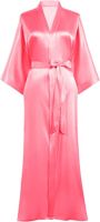 Sexy women extra long bathrobe Silky Satin robe Charming Womens Lengthened Casual Bathrobe Long Sleeved Robe Homewear