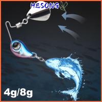 HESONG 4g/8g เบส เลื่อม ช้อนโลหะ หมุน ตะขอแหลม VIB ล่อ เหยื่อตกปลาโลหะ Wobblers Crankbaits