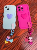 DTT เคสนิ่ม Kawaii สำหรับ iPhone 14 13 12 11 Pro Max X XS XR เคสโน้ตบุ๊คสีขนมเกาหลีน่ารัก3D รักรองรับการกระแทกสครับจี้รูปหัวใจ