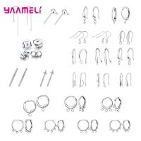 Authentic Pure 925 Sterling Silver Jewelry Findings Thread Hoop Hook Stud Earrings Back Stoppers Making Handmade DIY Accessories DIY accessories and o