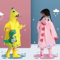 Childrens Cartoon Dinosaur Breathable Poncho Waterproof Safety Reflective Rain Pants For Primary School Students