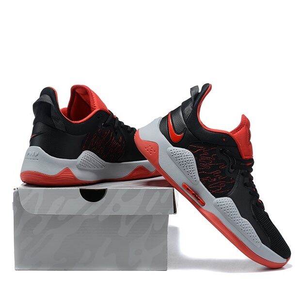 100 Original Nike Paul PG 5 Turquoise Air Sole XDR Black/Red