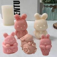 Handmade Decoration Mold Gypsum Mold Resin Mold Hand Soap Mold Silicone Mold Rabbit Candle Mold Aromatherapy Mold