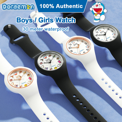ของแท้ 100% นาฬิกาโดเรม่อน นาฬิกาเด็กชาย นาฬิกาเด็กหญิง นาฬิกาเด็กกันน้ำ นาฬิกาข้อมือเด็ก ดำ นาฬิกาควอตซ์ แท้ นาฬิกาข้อมือเด็กหญิง Doraemon kids watch 8055