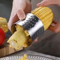 New 304 Stainless Steel Corn Peeler Stripper Rotate Corn Thresher Cob Cutter Remover Fruit Vegetable Tool Kitchen Gadget Graters  Peelers Slicers