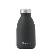 Oz Black And Silver Solid Print Triple Layered Vacuum Insulated Stainless Steel Water Bottle With Screw