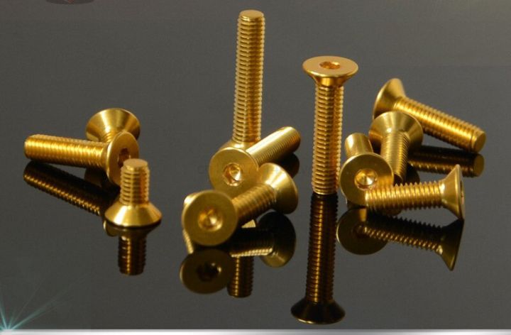 20pcs-m2-m2-5-m3-m4-m5-countersunk-flat-head-hex-hexagon-socket-screws-alloy-steel-titanium-plating-gold-screw-length-4-35mm-nails-screws-fasteners