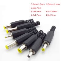 DC Male Power Plug Connector Adapter 3.5x1.35mm 4.0x1.7mm 5.5x2.1mm 6.0x4.4mm Male Jack DC Power Plug Socket Adaptor Connector  Wires Leads Adapters