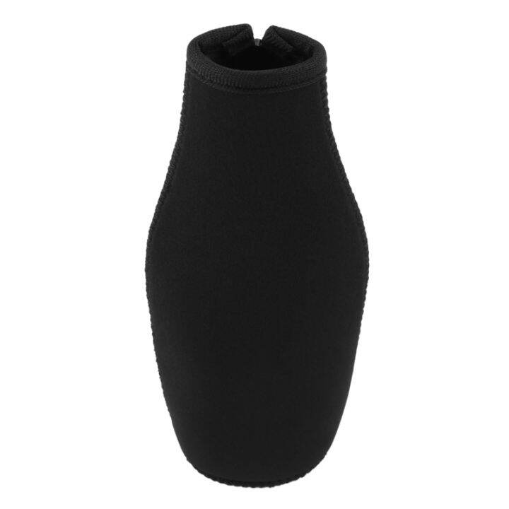 beer-bottle-cooler-sleeves-keep-drink-cold-zip-up-extra-thick-neoprene-insulated-sleeve-cover-black