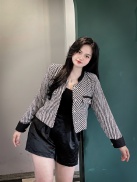 BIGSIZE Áo dạ tweed 2 lớp sang chảnh